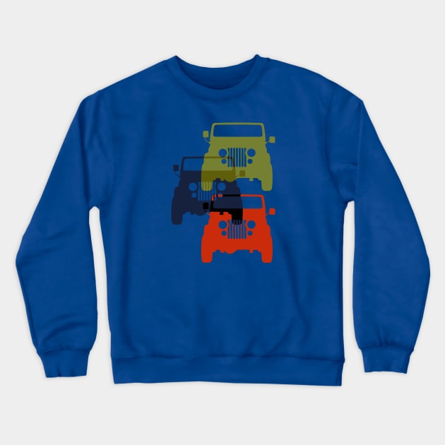 Classic Jeep CJ Grills Crewneck Sweatshirt by Drafted Offroad